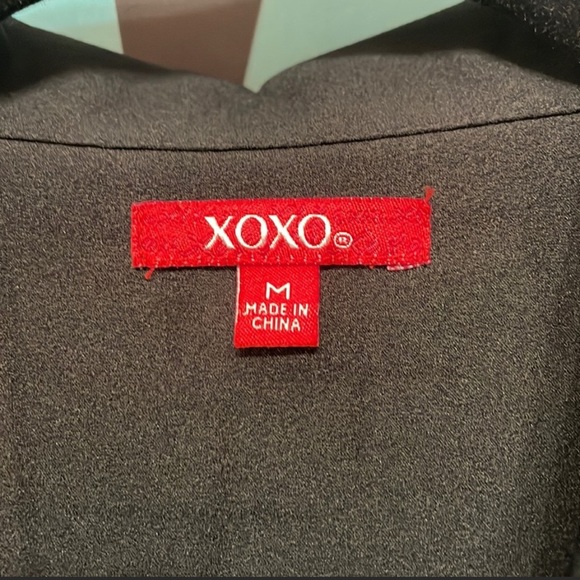 Puff Sleeve Peplum Collared Tie Neck Button Down Blouse-sz Medm - Picture 4 of 8